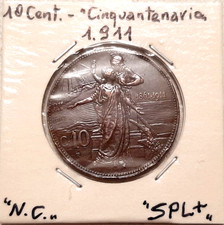 10 CENTESIMI 1911 CINQUANTENARIO - VITTORIO EMANUELE III - REGNO D'ITALIA