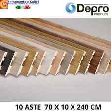 BATTISCOPA in MDF Espanso 70x10mm 10 Barre Da 240 Zoccolino Resistente Leggero