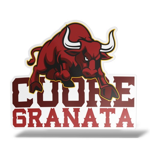Sticker torino cuore granata - sticker,