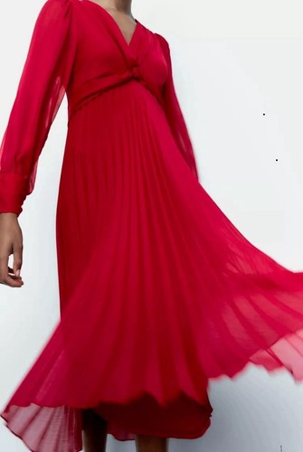 Zara abito midi plissettato - zara,