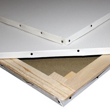 Tela tele per dipingere in Cotone Bianco Trama Media con Telaio da 1,7 cm Chiodi