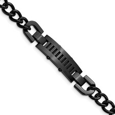 Bracciale acciaio inox nero - inox,