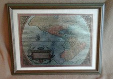 AMERICAE SIVE NOVI OSRIS NO VA DESCRIZIONE STAMPA INCORNICIATA 