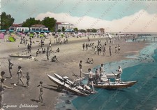 Lignano Sabbiadoro animata barche a remi Udine Cartolina