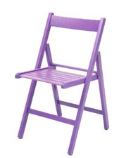 4x sedia in legno pieghevole di faggio pieghevole colore lilla arredo casa