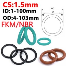 O-Ring FKM/NBR Guarnizioni O ring Metrico 1,5mm Sezione 1mm-100mm ID 4mm-103mm OD