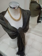 STOLA Filo NERO Laminato Oro