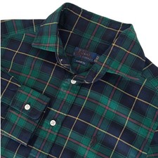 Polo Ralph Lauren uomo XS vestibilità classica quadri manica lunga camicia abbottonata pony