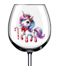 12x Adesivo Natale Unicorno