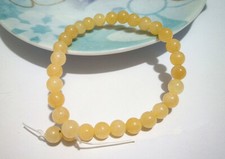 1filo/30pz perline tondo in giada gialla naturle 6mm colore giallo bijoux