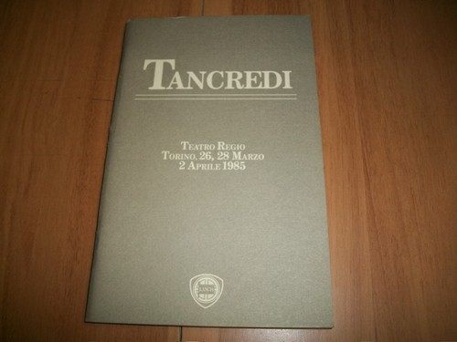 Tancredi teatro regio - tancredi, torino