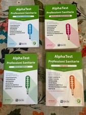 LIBRO ALPHA TEST PROFESSIONI SANITARIE MANUALE ESERCIZI PROVE QUIZ 4 VOLUMI