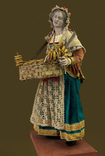 Donna Cammino 33 Cm Porta Doni Arte Presepiale presepe Napoletano