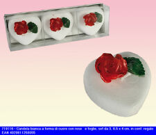 Set di 3 candele bianche a