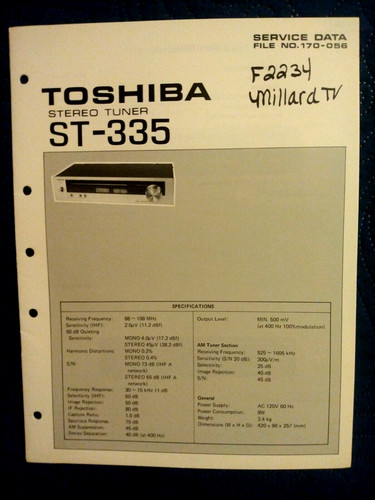 Toshiba 335 sintonizzatore - toshiba,