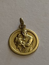 Ciondolo in ORO Giallo 18 kt 750 Carati Sant’ Antonio Medaglia Medaglietta