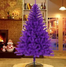 Albero Alberello Di Natale Viola Abete Artificiale 150 Cm Albero Base sus