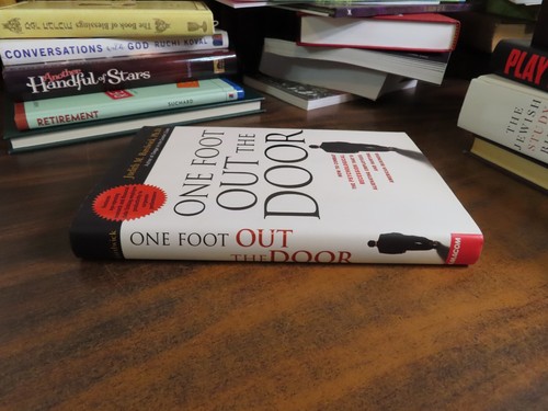 One foot out the - out,