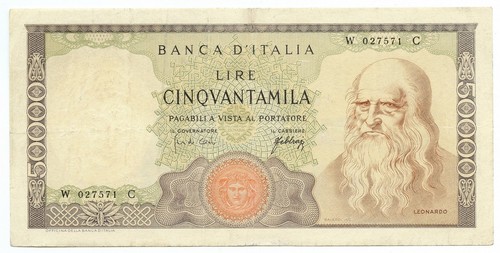 50000 lire d - lire, b.