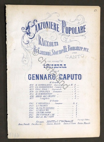 Spartito canzoniere popolare - -,