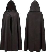 Costume Da Vampiro – Mantello Nero Con Cappuccio – Travestimento per Halloween &