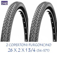 2 COPERTONI DA BICICLETTA 26 x 2 X 1 3/4 FURGONCINO VINTAGE PER BICI PANETTIERE