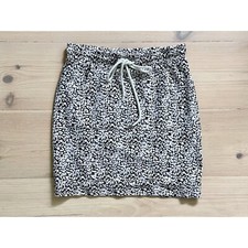 Gonna nera bianca con stampa