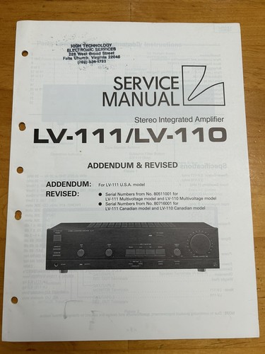 Amplificatore luxman 111 - luxman, lv-111