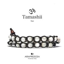 Bracciale Pietra Tibetano Madreperla Tamashii Unisex 2 giri BHS600-39