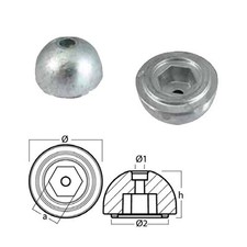Anodo Ogiva per Elica di manovra Quick 185 - Ricambio Ogiva Barca