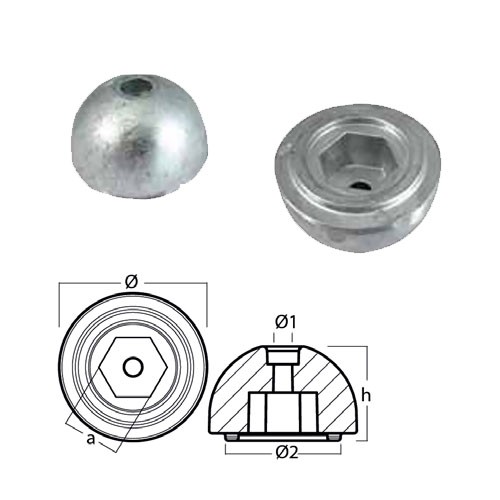 Anodo ogiva tecnoseal per - anodo,
