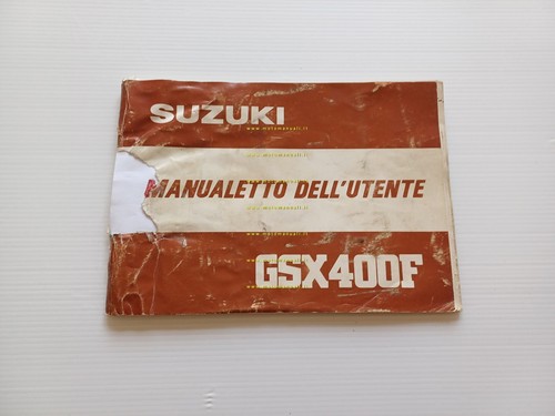 Suzuki gsx 400 1981 manuale - suzuki,