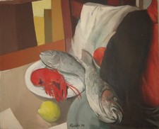 TAMBURRO ANTONIO-olio su tela cm.64,5x53,5 anno 1973