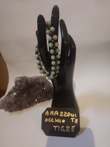 Bracciale tessuto pietre - tessuto,