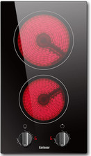 Piano Cottura in Vetroceramica 2 Fouchi, Piastra Cottura Elettrico Incasso 30Cm,