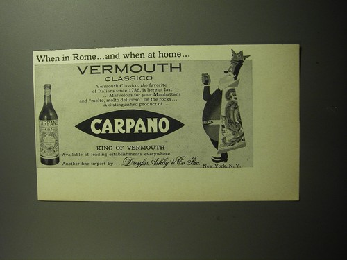 1958 carpano vermouth - carpano,