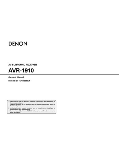 Denon avr 1910 - denon, receiver