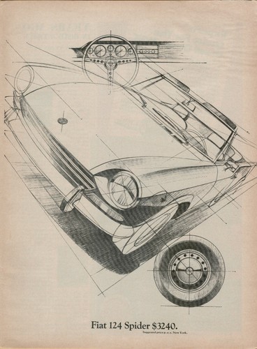 Fiat 124 spider cabrio 1969 - cabrio,