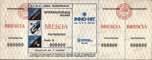 Biglietto serie inter vs - serie,