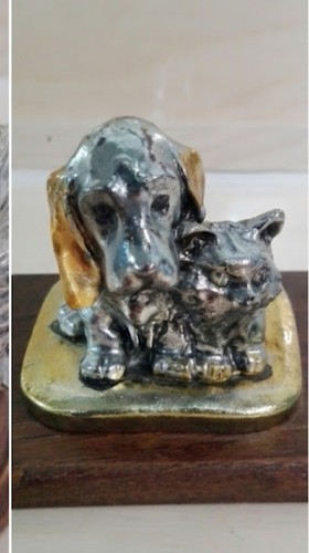 Scultura statuetta cane - statuetta,
