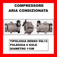 COMPRESSORE ARIA CONDIZIONATA FIAT GRANDE PUNTO-PUNTO EVO VAN 1.3 D MJET DA 2005