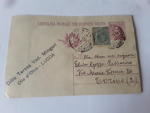 Cartolina postale con risposta - postale,