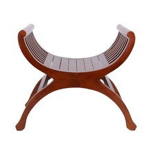 Savonarola in legno di mogano stile kartiny vintage arredo coloniale antico