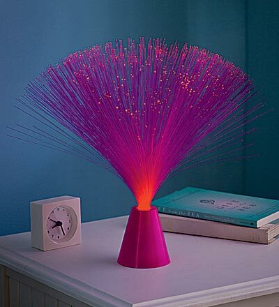 Lampada fibre ottiche fucsia - ottiche,