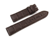 Cinturino Orologio Vera Pelle Coccodrillo Marrone 20/18mmAnsa Svelta Artigianale