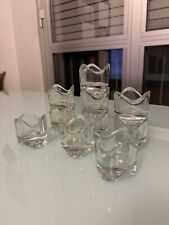 Set 10 Portacandele Portalumini In Vetro