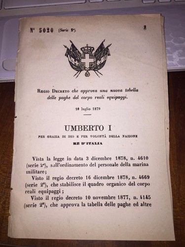 Regio decreto 1879 approva - decreto,
