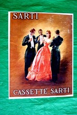 DISTILLERIA SARTI CASSETTE MULTILIQUORI pubblicità d'epoca su cartoncino 