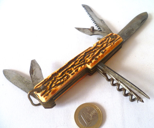 Ancien couteau pliant pradel - couteau,