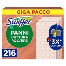 Swiffer Panni Cattura Polvere 216 Panni Microfibra Dry Cattura Polvere e Sporco